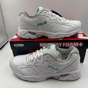 FILA MEMORY GLIMPSE Women's Size 10 White Memory Foam Sneakers NEW IN BOX NWT